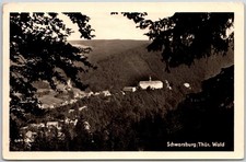 Schwarzburg Castle Thuringian Forest Germany Surrounded Dense RPPC Postcard picture