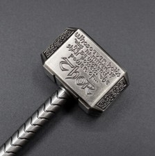 Two 2 Marvels Thor Mjolnir Hammer Pewter Key Chains picture