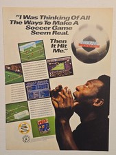 RARE Vintage 90s Soccer Video Game Magazine Ad Lot Pele Tony Meola Sega SNES picture