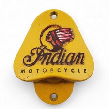 Yellow indian Vintage Wall Mounted Bottle Opener Cast Iron Bar Decor picture