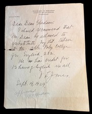 1929 University Of Arkansas College Of Arts And Sciences Letter Office Of Dean picture