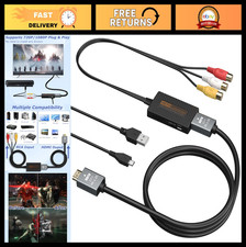 RCA to HDMI Converter, Composite AV to HDMI Converter Support 1080P with HDMI Ca picture