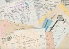 1899–1937 23 Pieces Business Billheads Invoices Advertising Trade Illustrated picture