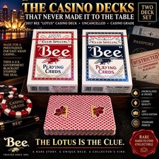RARE Bee “Lotus” Casino Decks  2017 Unopened Uncancelled – Banned Casino Story picture