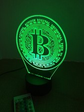 Bitcoin Led Light Sign Rgb Remote Game Room picture