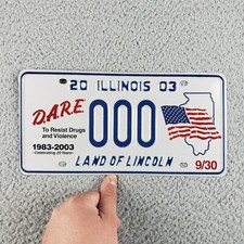 1983 to 2003 - ILLINOIS -DRUG ABUSE RESISTANCE - SAMPLE -LICENSE PLATE - DARE picture