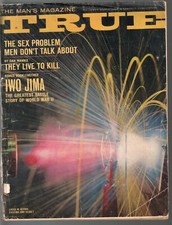 True 3/1965-Fawcett-laser light cover-Iwo Jima-crime-violence-pulp-FR picture