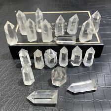 20pc natural mini clear quartz obelisk crystal wand point healing random picture