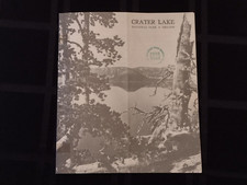 Vintage Crater Lake Oregon National Park Booklet / Map, 1919-1966 NPS Stamped picture