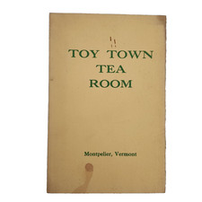 Montpelier Vermont Toy Town Tea Room Vintage Menu Tourist Camp 1930s 1940s picture