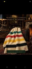 Vintage Hudson's Bay 4 Point Wool Blanket Made in England 80x62 Multicolor picture