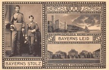 Germany Royalty Prince Ludwig II and Otto Schloss Berg Furstenried PC AA115673 picture