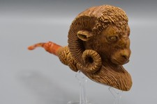 XL Size Ram Figure Pipe By Kenan Block Meerschaum Handmade NEW With Case#393 picture