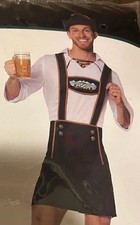 New Men`s Size M Bavarian Lederhosen Costume. Oktoberfest. Halloween. picture