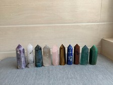 10pcs Natural crystal tower quartz obelisk crystal wand point healing random picture