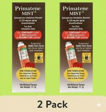 (2x) Primatene Mist Epi Inhalation Aerosol 2 @ 160 Sprays 2027+ picture