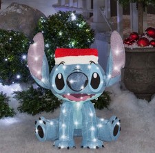 Disney Magic Holiday Stitch 28-inch Tall Tinsel LED Yard CHRISTMAS Decoration picture