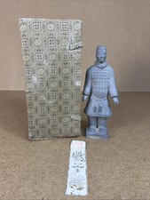 VTG Chinese Terracotta Warrior Statue Qin Dynasty Figure Asian Soldier 7.5