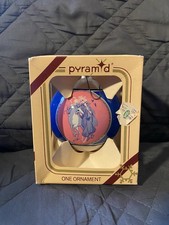 Rare Vintage The Last Unicorn Satin Thread Ball Ornament Blue Fantasy Unicorn picture