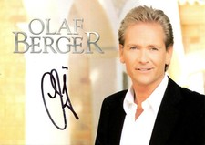 Autograph card Olaf Berger circa 2006 (?) singer hits picture