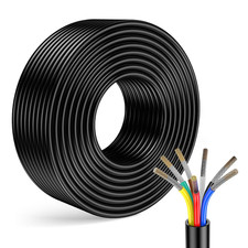 25FT 14 Gauge 7-Way Trailer Wire with Color-Coded Conductors | Built for RV, Cam picture