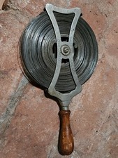 Antique Chicago Steel Tape Co. Surveyor Measuring Tape w/ Wood Handle USA picture
