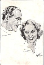 1930s LONDON England Play Ad Postcard Owen Nares & Fay Compton in ROBERT'S WIFE picture