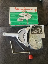 Vintage Moulinex Rotary Slicer Shredder Grater 445 Mouli Julienne 3 Discs picture