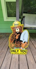 Smokey Bear Porcelain Sign  picture