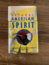 Yellow American Spirit Vintage Hinged Cigarette Tin picture