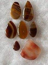 Variety Of Hand Polished Agates - Tear Drop Shaped picture