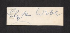 Clifton Webb American Actor Original Signed Autograph Cut Signature picture