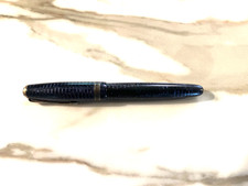 Vintage Parker Vacumatic Major Azure Blue Pearl Fountain Pen Blue Diamond Flex N picture