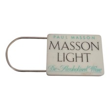 Vintage Paul Masson Vineyards Light Wine Keychain Key Ring Saratoga California picture