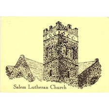 Vintage Salem Lutheran Church Catonsville MD Postcard Buffalo Bill Stamp Sketch picture
