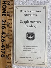 1910s 1920s 1930s Vintage Rosicrucian Students Supplementary Reading Flier picture