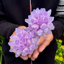 1.22LB New Find Pink Purple Phantom Quartz Crystal Cluster Mineral Specimen Heal picture