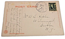 FEBRUARY 1909 LEHIGH VALLEY RAILROAD AUBURN & ITHACA RPO HANDLED POST CARD picture