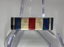 WW2 Early US Army Air Corp Plastic Coat Silver Star Pinback Ribbon Bar 3/8 Inch picture