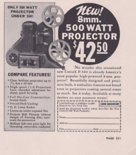 1939 Print Ad Universal Camera Corp 8mm 500 Watt Projector UniveX P-500 Movies picture