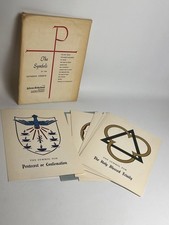 VTG 1956 Set of 12 Cardstock Prints Emblems The Symbols of the Lutheran Church picture