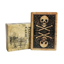 Pirate Skull Vintage Playing Cards Waterproof 52 Poker Deck Gothic Gift Set picture