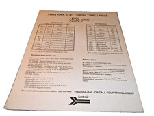 DECEMBER 1993 AMTRAK ICE TRAIN TIMETABLE METROLINER SERVICE picture