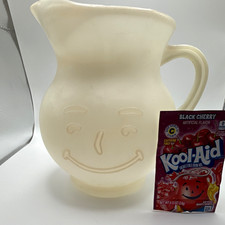 Vintage Kool-Aid  Plastic Smiley Face Pitcher Jug, 2 Qt, Handle, Matte Finish picture