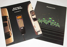 2 VINTAGE 1990 CELL PHONE BROCHURES FUJITSU & PANASONIC COLOR PICTURES & SPECS picture