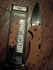 American Lawman Cold Steel Drop Point Desert Tan G-10 CPM S35VN Blade picture