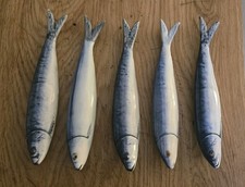 Rare Andrea by Sadek Jay Willfred Hand Painted Fish Sardines Figurines Set of 5 picture