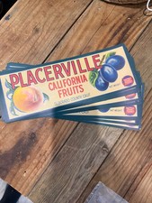 20 NOS Vintage Placerville CA Fruit Crate Labels Earl Fruit Co Original Package picture