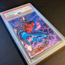 1996 Spider-Man Premium Canvas #5 PSA 10 Gem Mint Hildebrandt Brothers picture