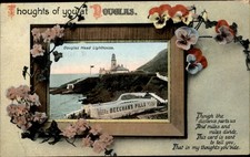 Douglas Isle of Man Douglas Head Lighthouse Embossed PPC c1910s Vintage Postcard picture